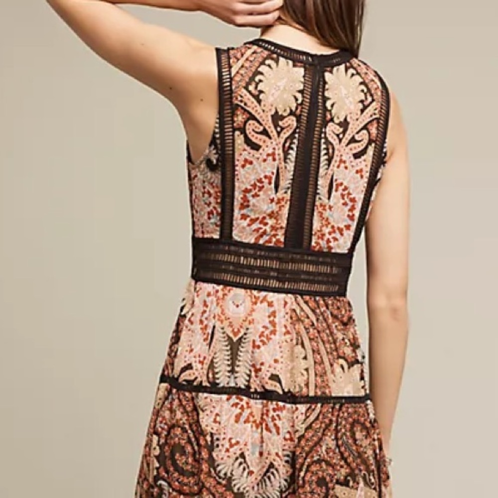 Ranna Gill Anthropologie Claudette Paisley Maxi Dress Size 6 Boho - Picture 3 of 16